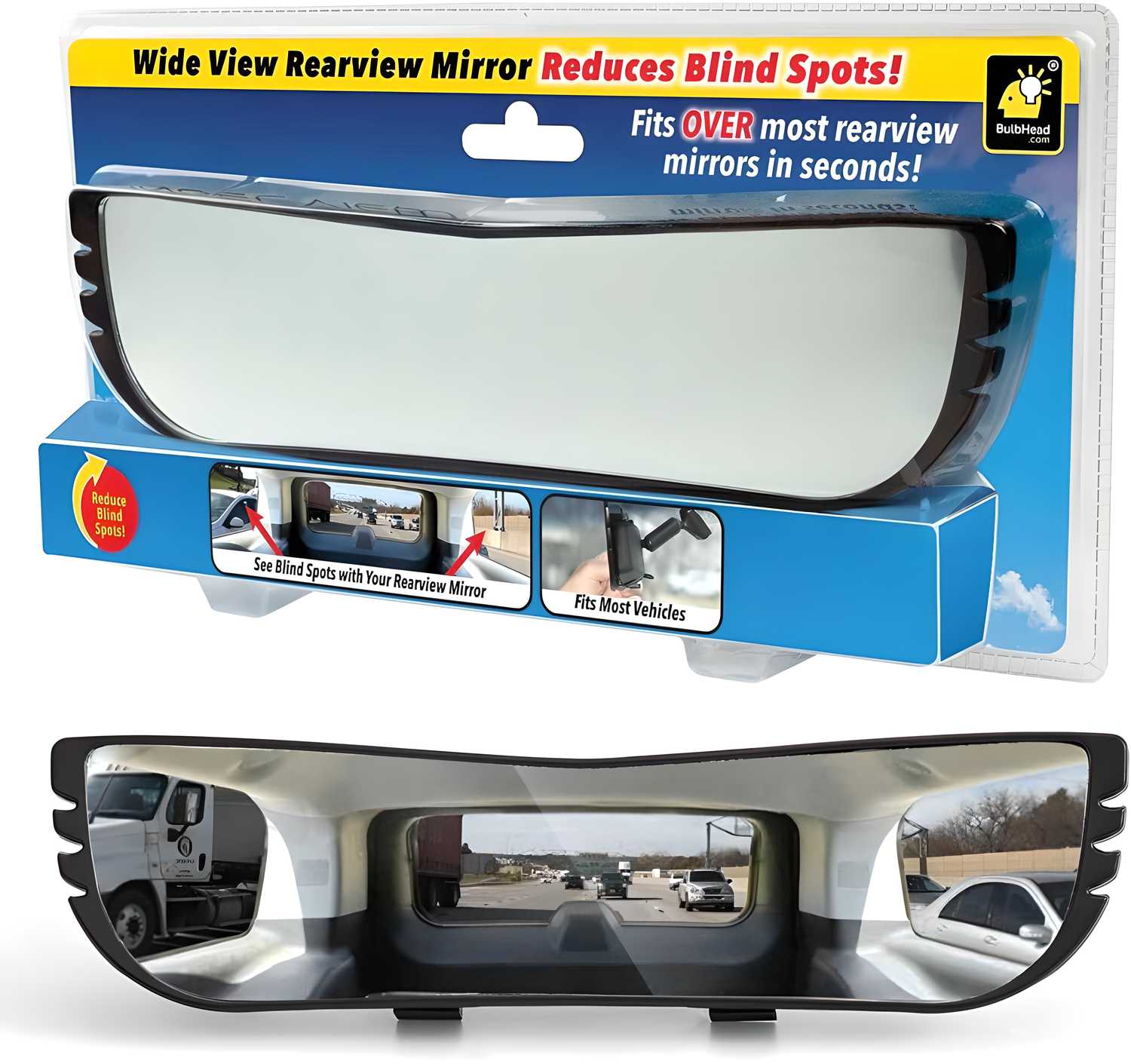 NGenEV Wide-Angle Rearview Mirror – Enhanced Vision with Anti-Glare Protection